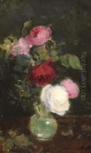 Stilleven Met Rozen by Lucien Frank