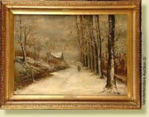 Chemin Anime Sous La Neige