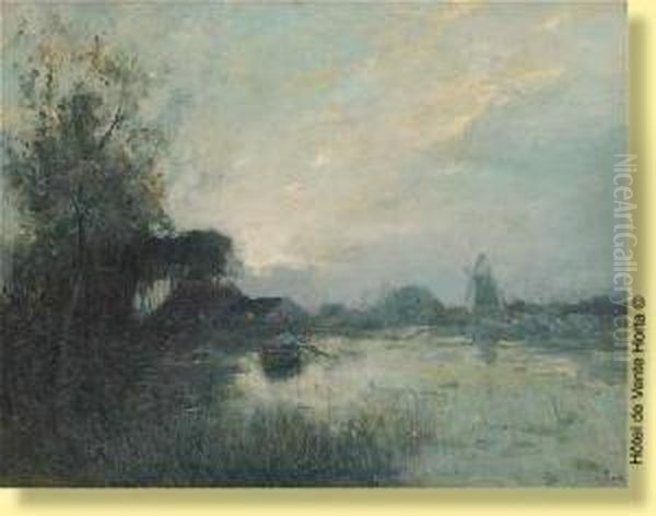 Pecheur Au Coucher Du Soleil - view 1