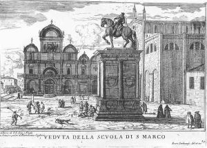Santi Giovanni e Paolo and the Scuola di San Marco 1704 by Luca Carlevaris