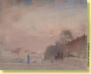 Caleche Sur Un Boulevard Parisien by Lucien Frank