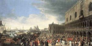 The Reception of Cardinal César d'Estrées by Luca Carlevaris