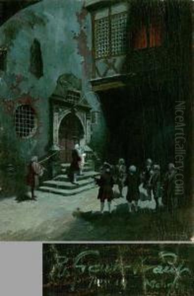 "nachtliches Altstadt-standchen"
Ol/holz, Signiert, Datiert: 19, Ruckseitig Mit - view 1