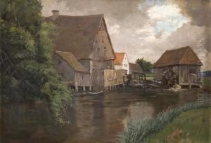 Stimmungsvolle Dorflandschaft by Franz Frankl