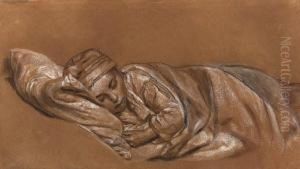 A Sleeping Child by Jean Augustin Franquelin