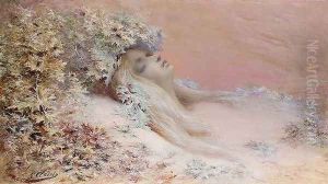 Ophelia in the Thistles by Georges Jules Victor Clairin
