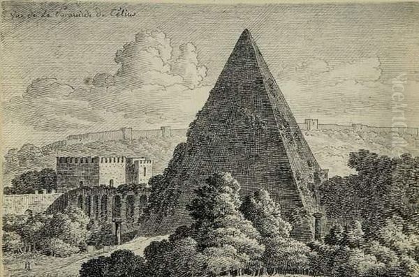 "vue De La Pyramide De Cestius". - view 1