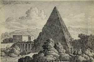 "vue De La Pyramide De Cestius".