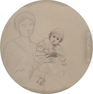 3 Bll.: Studien Von Frauen Und Kindern. by Franzosisch