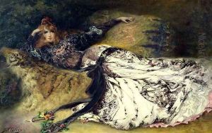 Sarah Bernhardt (1844-1923) 1871 by Georges Jules Victor Clairin