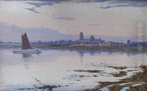 A Vessel On The Ouse Before Ely Cathedral