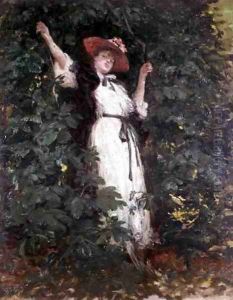 Sarah Bernhardt in the Trees by Georges Jules Victor Clairin