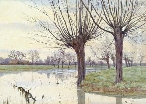 View Along A River by Arthur Anderson Fraser