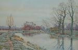'hemmingford Grey, St Ives', 
Signed With Monogram And Dated 1895 On Label Verso, Watercolour
