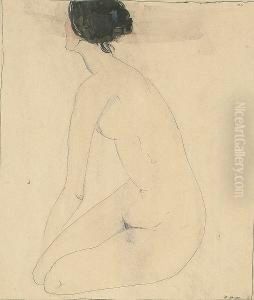 Female Nude by Claud Lovat Fraser
