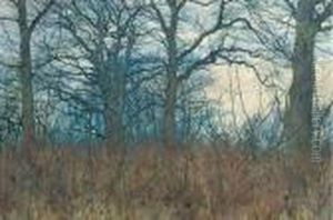 Woodland Scene At Twilight by William Fraser Garden