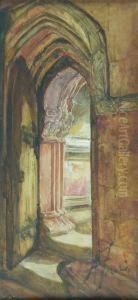 Rosslyn Chapel - Interior Study by Alexander Jnr. Fraser