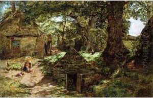 Queen Mary's Well, Barncluith by Alexander Jnr. Fraser
