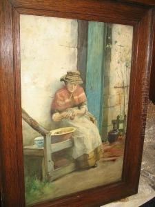 Peeling Potatoes by John Fraser