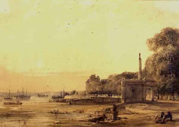 A View, Possibly on the Seine at Evening - view 1