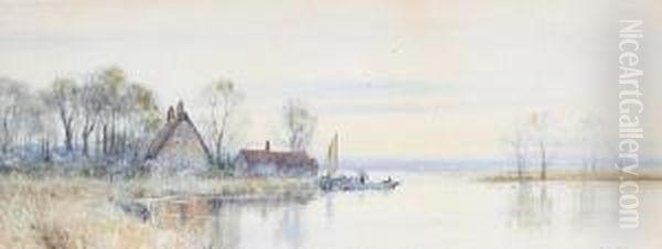 'on The Stour'; A River Landscape, Apair - view 1