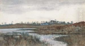 A Norfolk Manor House In The Evening Light by Robert Winter Fraser