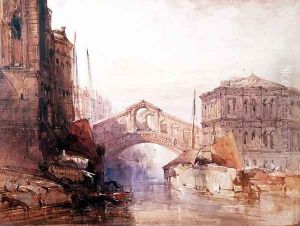 The Rialto Bridge, Venice by William Callow