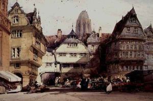 Market Place, Frankfurt by William Callow