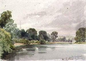 West End of the Serpentine, Kensington Gardens, 1877