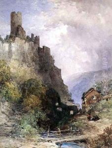 The Castle of Katz on the Rhine by William Callow