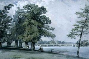 View on the Serpentine, Hyde Park by William Callow
