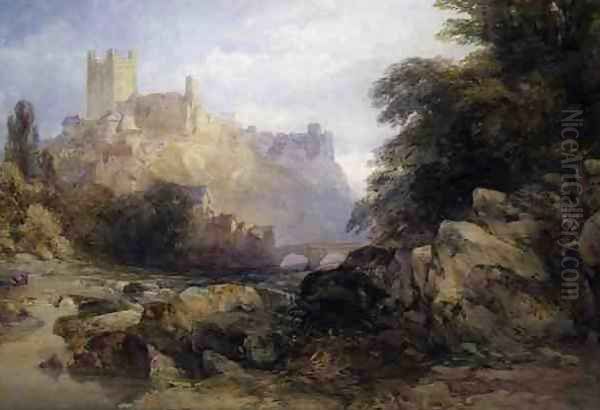 The Town and Castle from the River, c.1860 - view 1