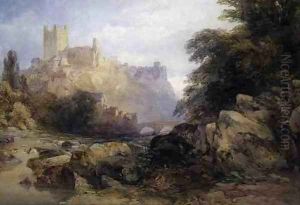 The Town and Castle from the River, c.1860 The Town and Castle from the River, c.1860