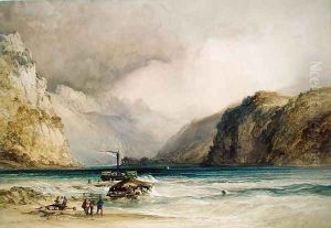 Wallenstadt, from Wesen, Switzerland, 1842 by William Callow