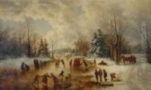 Winter Landscape With Skaters Winter Landscape With Skaters