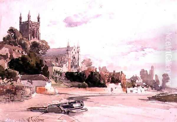 Worcester Cathedral: Seen from the River - view 1