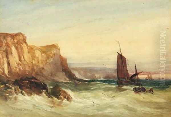 Fishing vessels off the coast - view 1