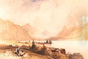 Gravedona on the lake of Como, Italy by William Callow