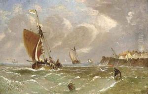 Leaving harbour by William Callow