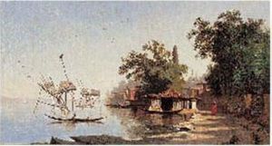 Constantinople, Pecheur Au Bord Du Bosphore