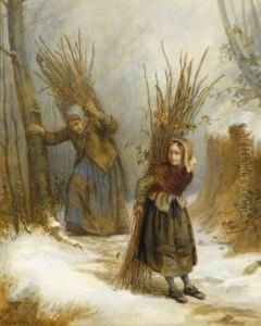 Gathering Sticks by Edouard Frere