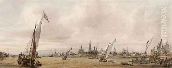 View of Antwerp from the water - view 1