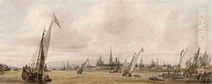 View of Antwerp from the water by William Callow