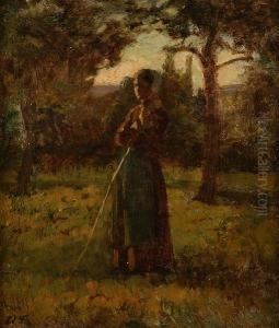 A Norman Peasant Girl by Edouard Frere