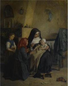 Le Repas Du Soir by Edouard Frere