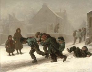 Fun In The Snow by Edouard Frere