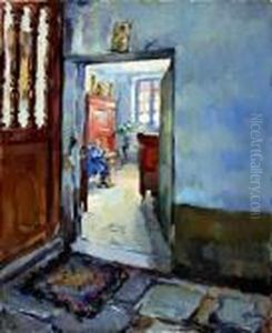 Doorkijkje In Binnenhuis by Abraham Fresco