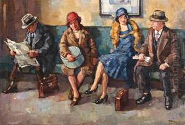 Reizigers In Stations Wachtruimte - view 1