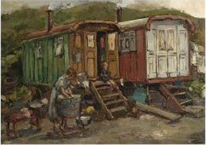 Gipsy Camp by Abraham Fresco