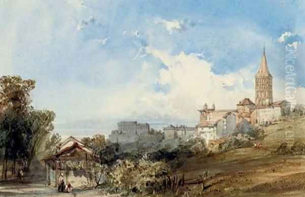 Angouleme Cathedral from the south-east, France - view 1